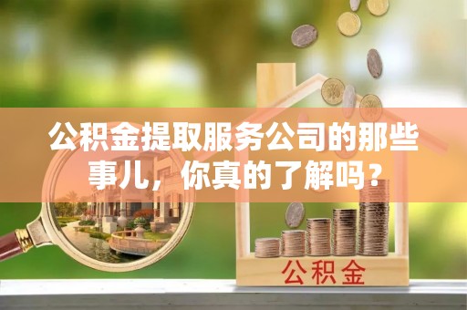 阜平公积金提取服务公司的那些事儿，你真的了解吗？