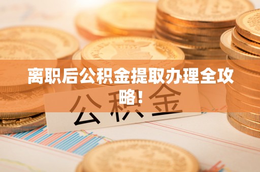 阜平离职后公积金提取办理全攻略！