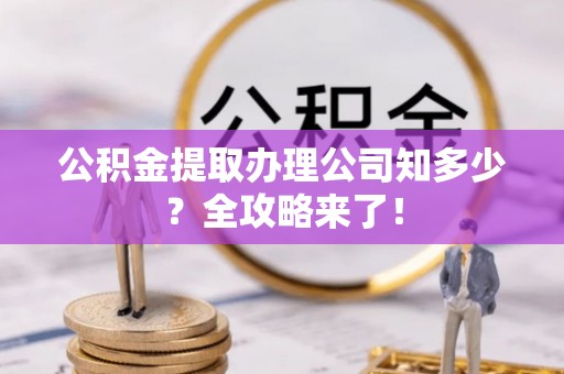 阜平公积金提取办理公司知多少？全攻略来了！